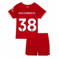 Liverpool Ryan Gravenberch #38 Hemmadräkt Barn 2023-24 Kortärmad (+ Korta byxor)